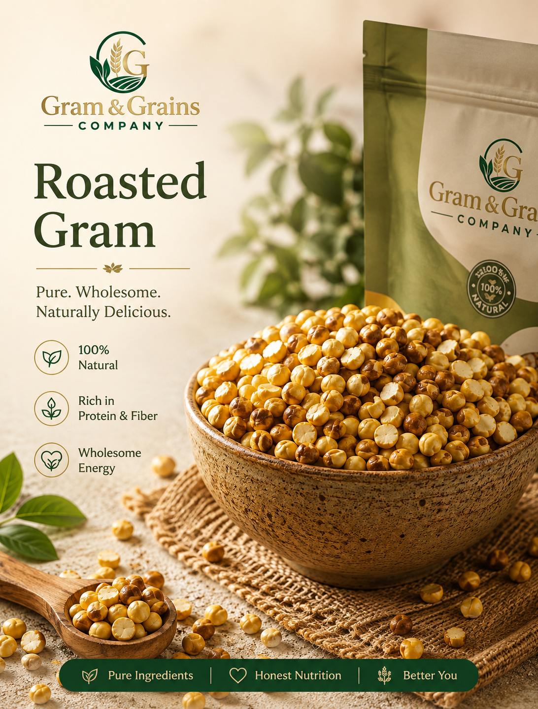 🌾 Gram & Grains — Special Roasted Chana